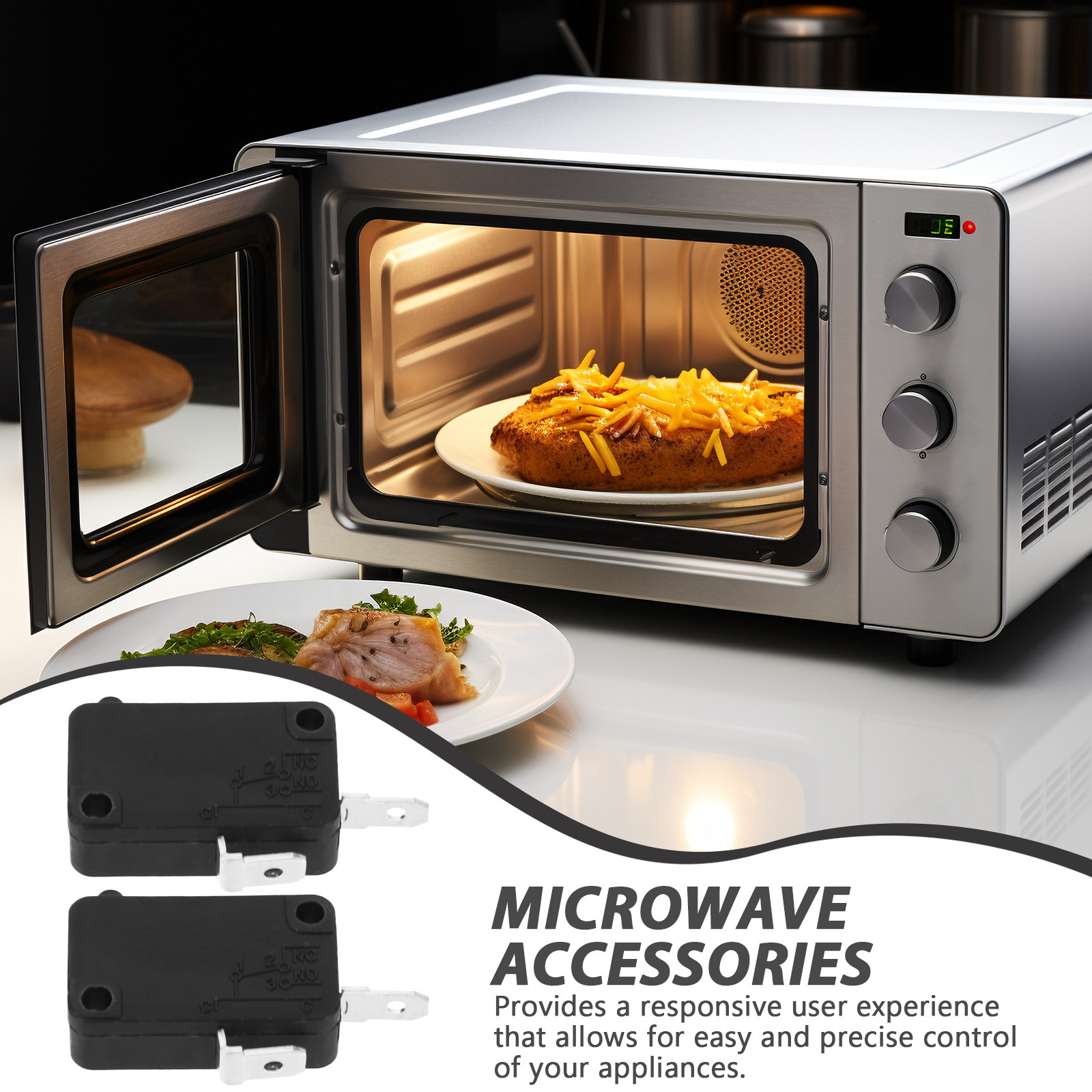 Microwave Oven - 2 unidades de microinterruptor de 2