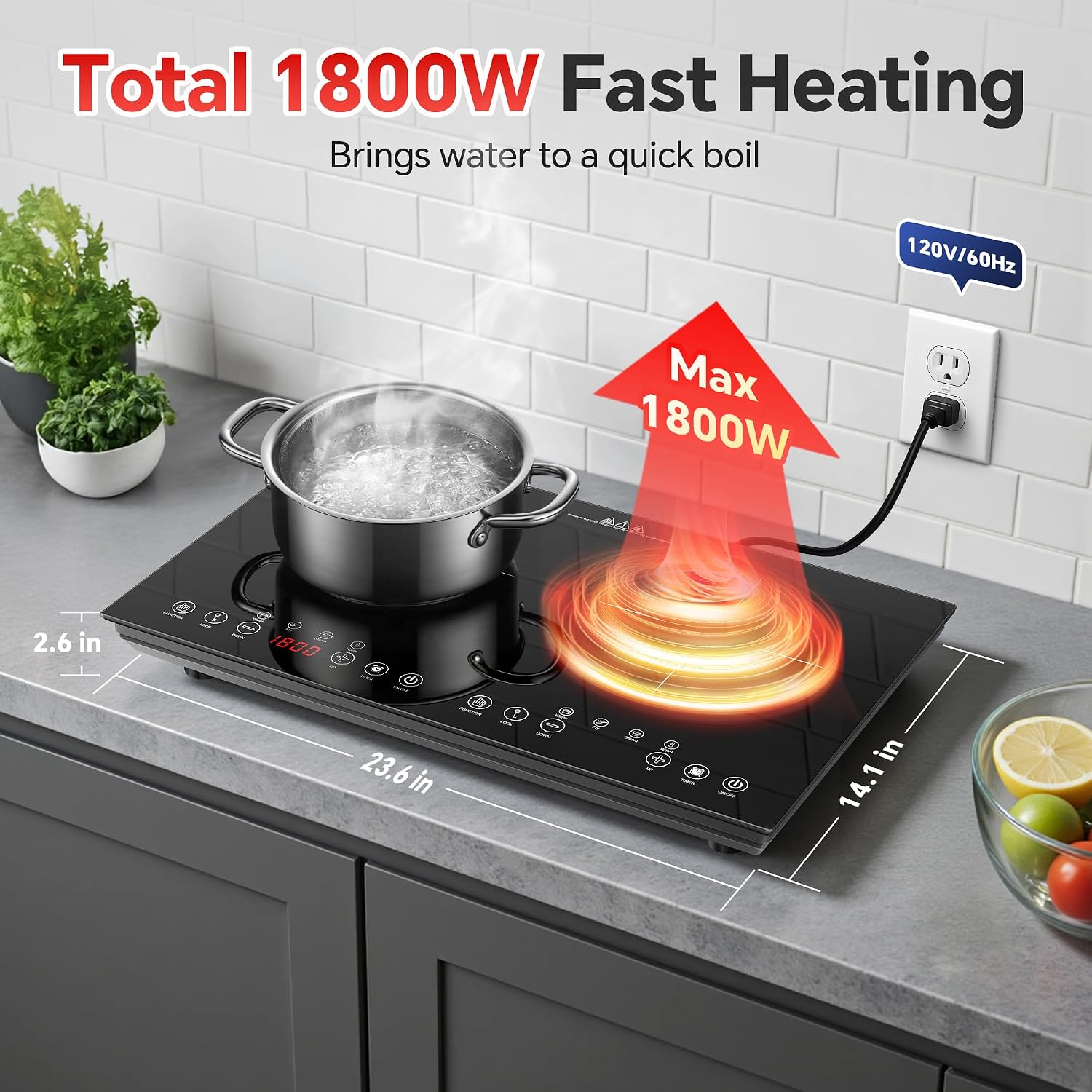 Placa de Inducción Portátil de - Induction Cooktop Portable reseña y precio