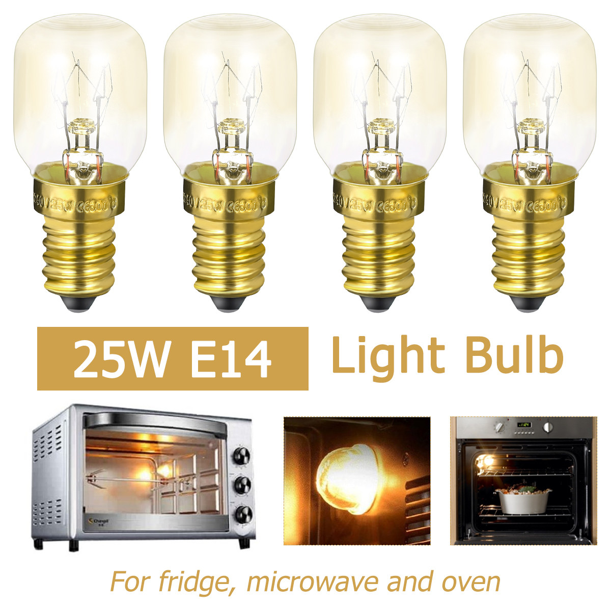 4 bombillas E14 para horno mic - Microwave Oven reseña y precio