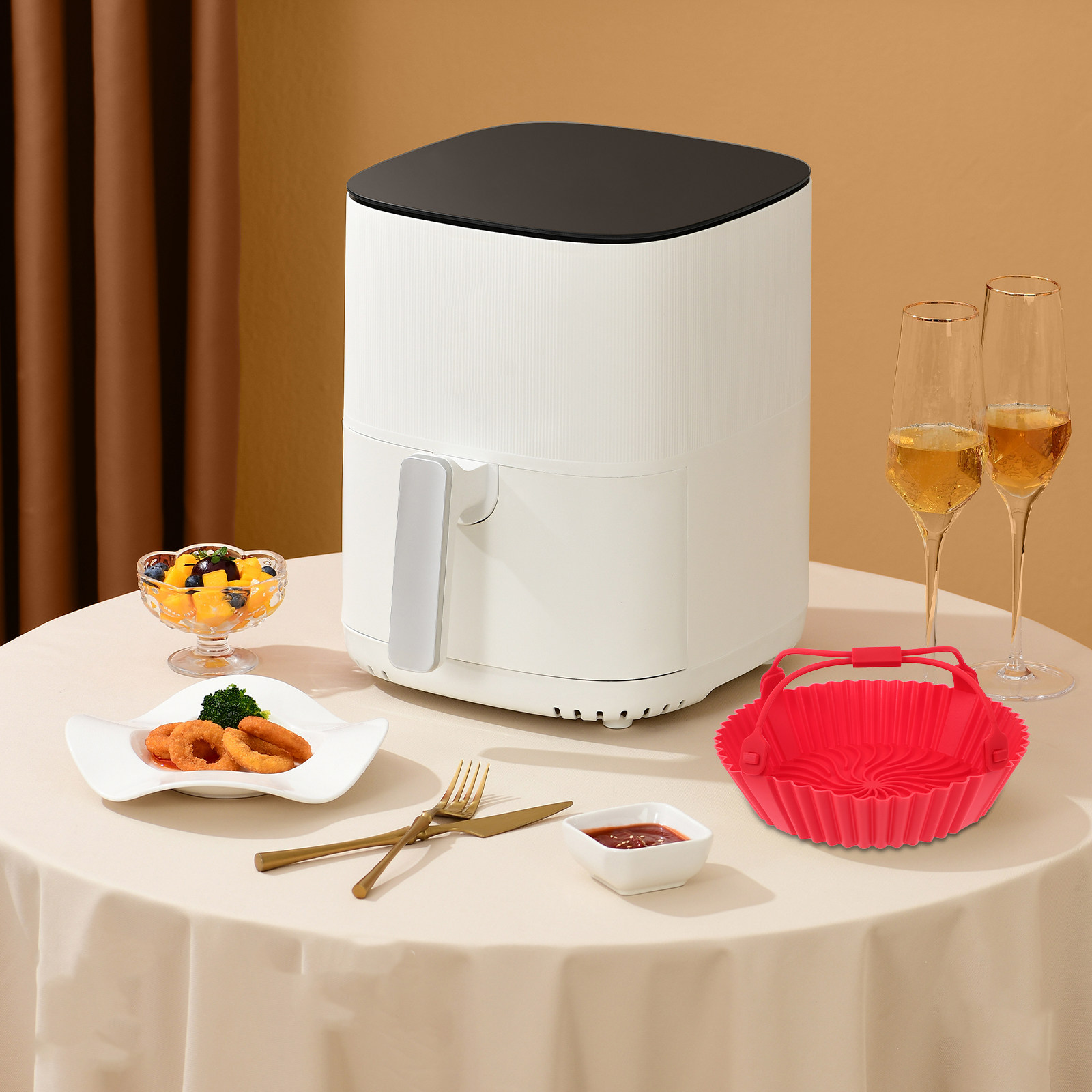 Recipiente de silicona para fr - Air Fryer reseña y precio