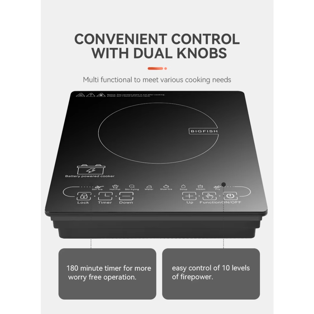 Cocina de Inducción Solar de 2 - Induction Cooktop Portable reseña y precio