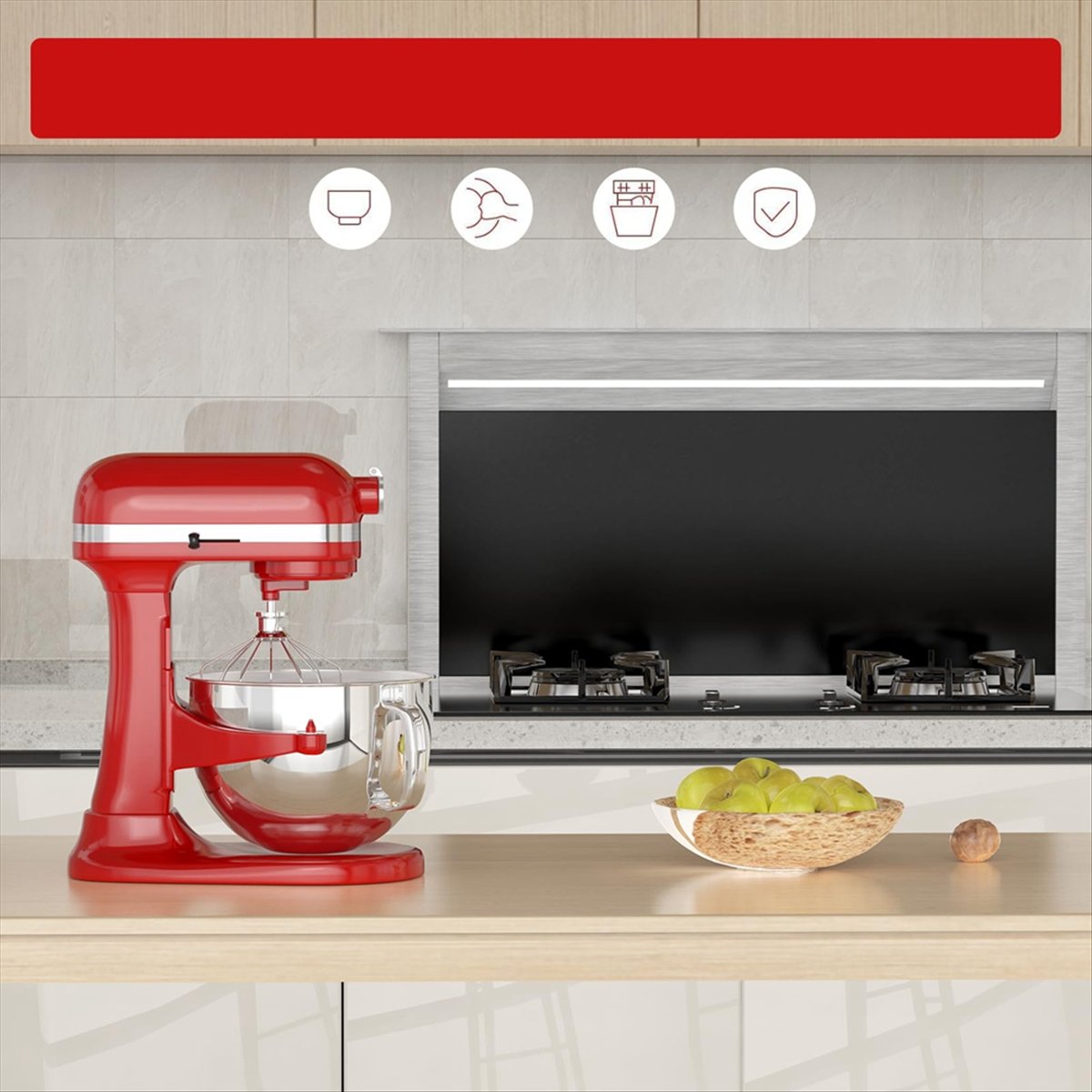 Tazón mezclador de acero inoxi - Stand Mixer reseña y precio