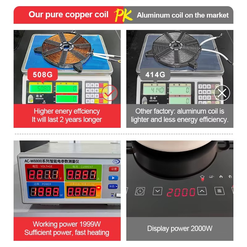 Placa de Inducción de 4400W co - Induction Cooker reseña y precio