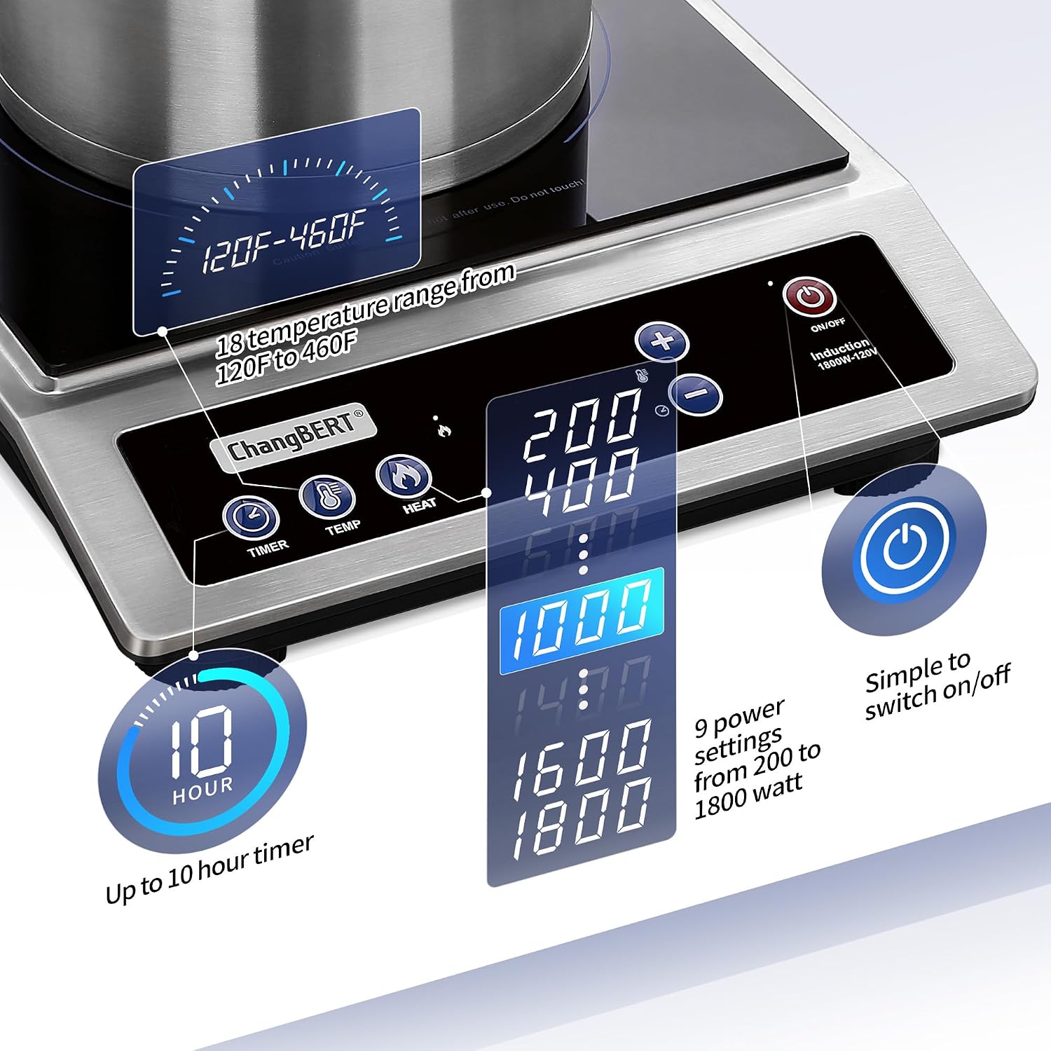 Placa de Inducción, Cocina Por - Induction Cooktop Portable reseña y precio